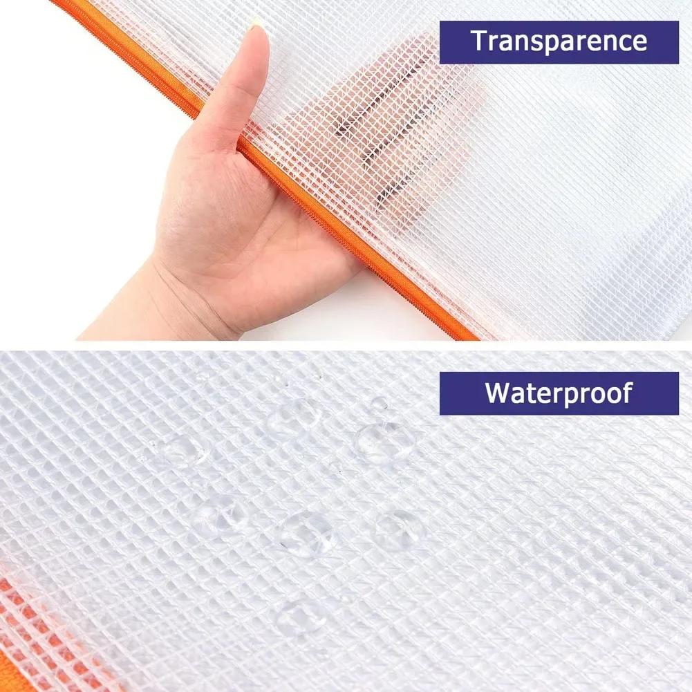 Poudres de documents en plastique imperméables à l'eau, sacs polyvalents, stockage de voyage, appare