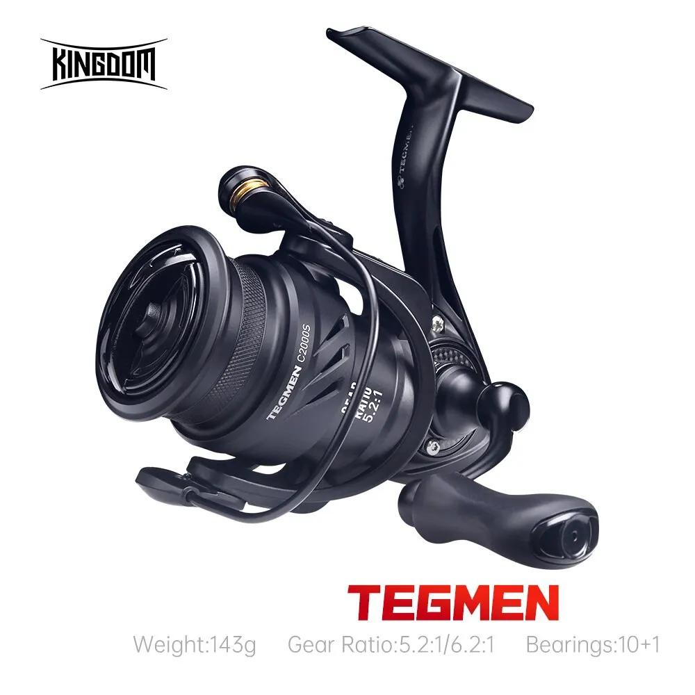 Kingdom Tegmen 5.2:1 6.2:1 143g moulinets de pêche à rotation rapport de vitesse élevé corps en Fibe
