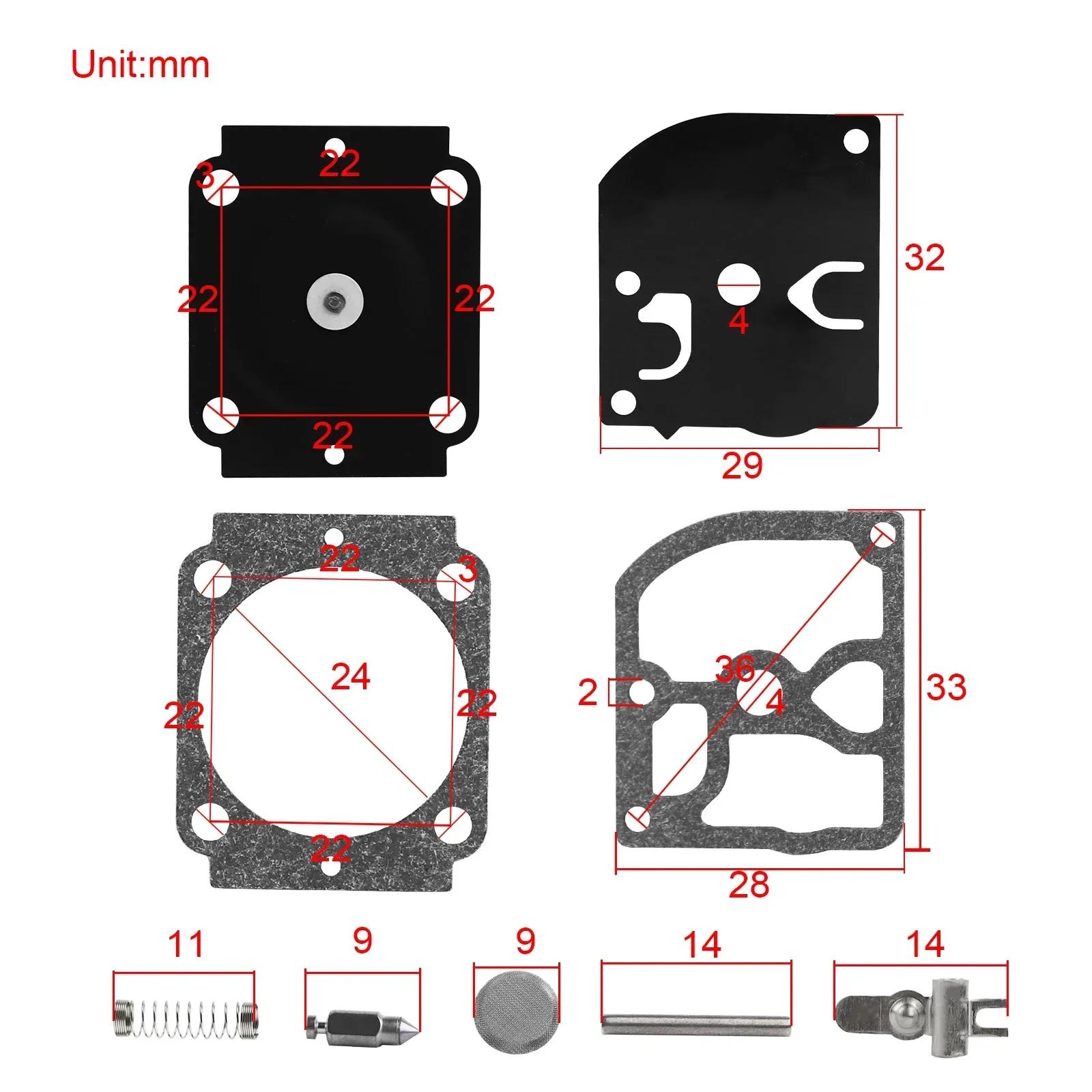 Kit de réparation de carburateur 5x, joint de diaphragme pour Sthil 017 018 MS180 MS170 BG66 BG86 ZA