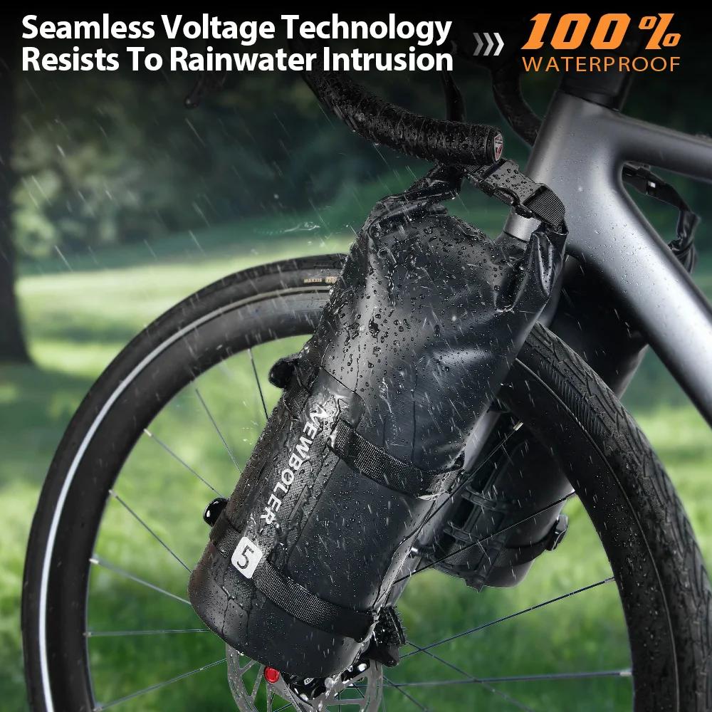 NEWBOLER 2023 sac de fourche de vélo étanche Portable 5L sac de vélo Portable sac de Scooter électri