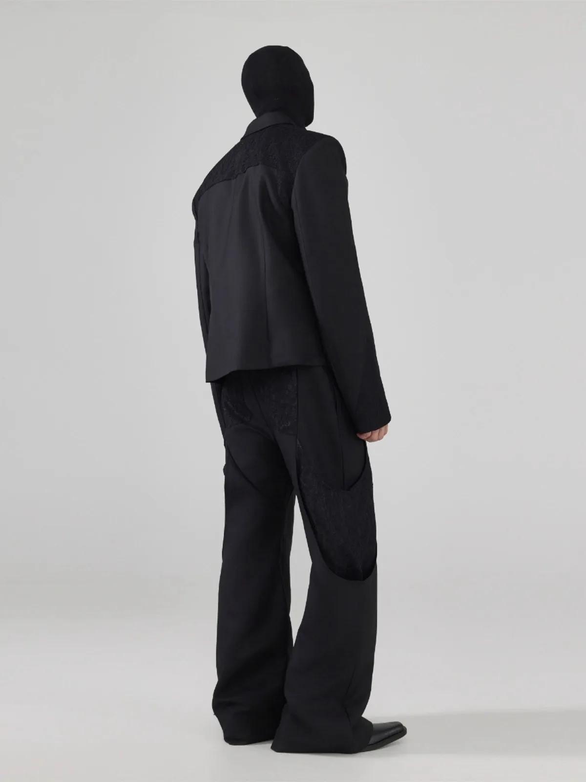 Mauroicardi automne court noir ajusté asymétrique Blazers pour hommes épaulettes bouton unique éléga