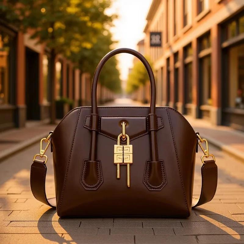 Sacs à couches élégants de couleur unie pour femmes, sac fourre-tout haut de gamme, sac bandoulière 