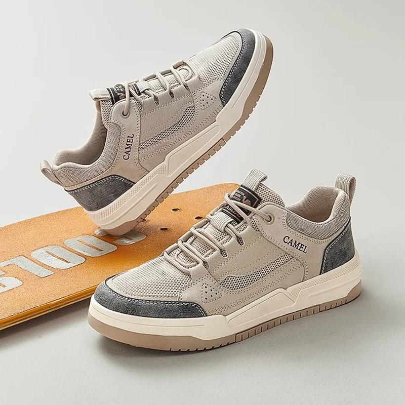 GOLDEN CAMEL Chaussures pour hommes, style rétro, pour le skateboard, rehaussantes, basses, de sport