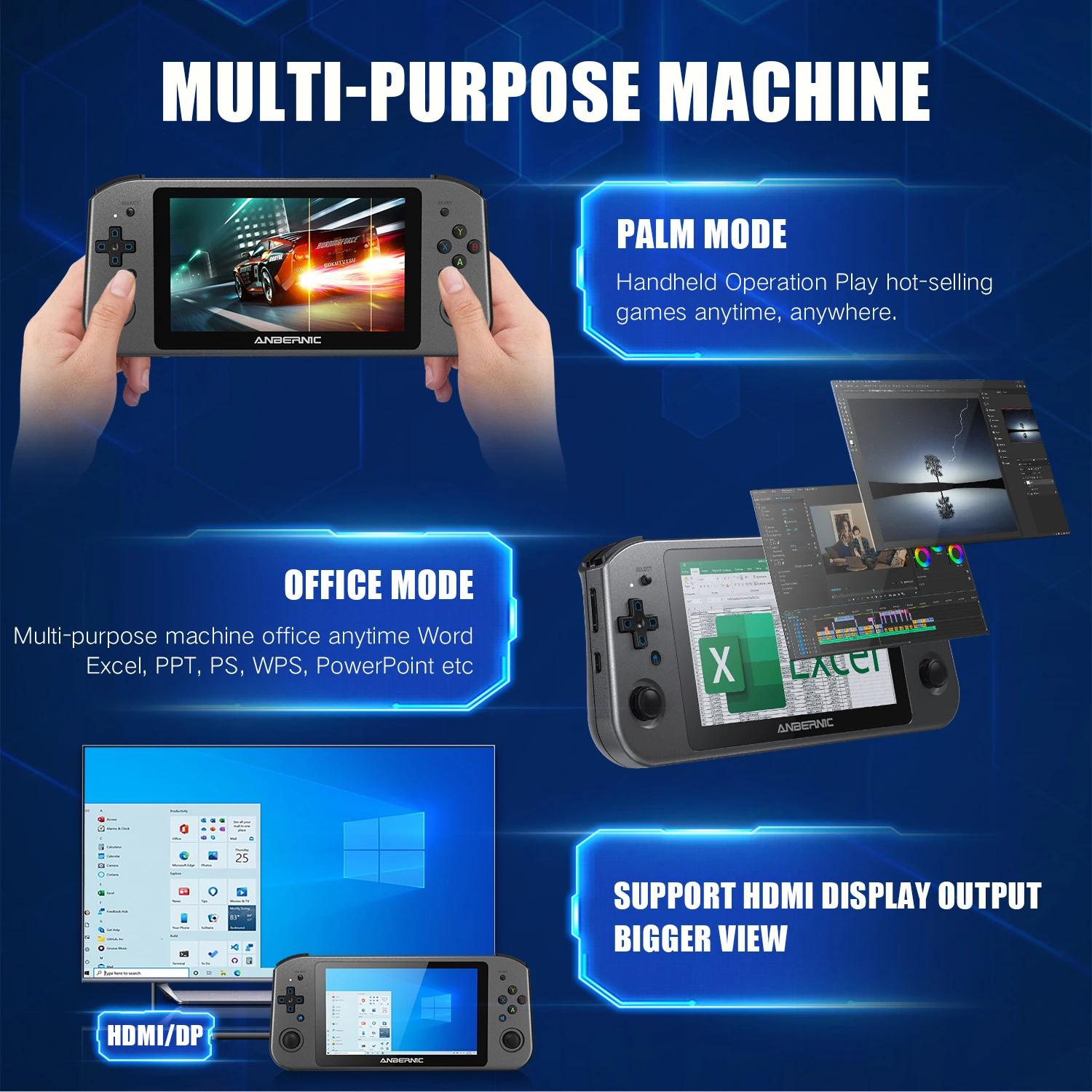 ANBERNIC Win600 jeux PC portable AMD 3020e/3050e 5.94 pouces IPS écran bureau Console de jeu vidéo W