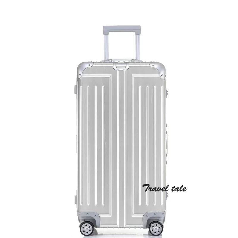 Carrylove 26 "28" 30 pouces grand chariot en aluminium valise coffre métallique grand sac à bagages 