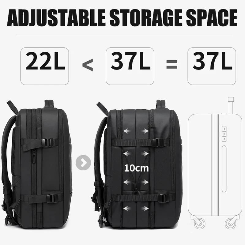BANGE voyage sac à dos hommes affaires sac à dos école extensible USB sac grande capacité 17.3 ordin