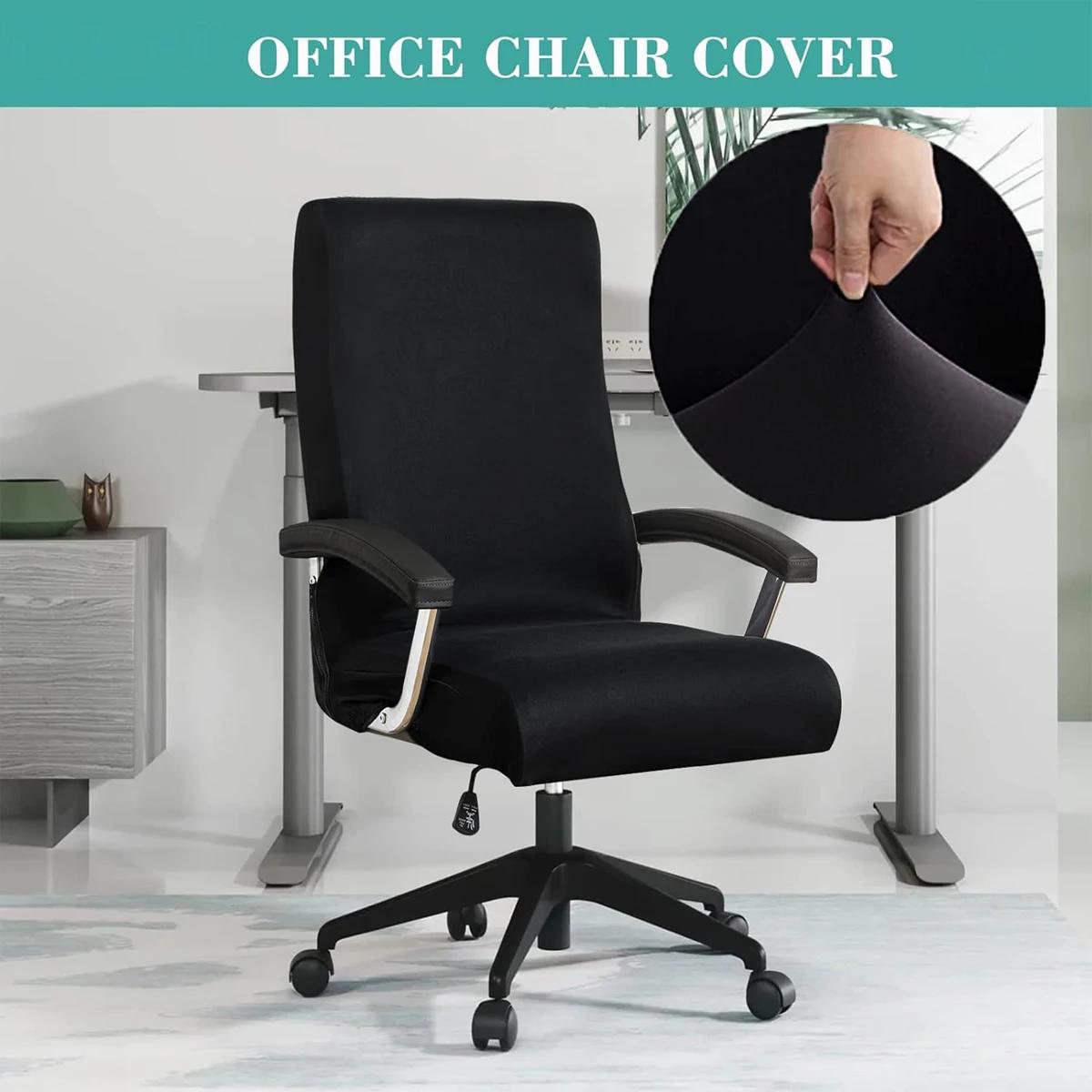 Housses de chaise de bureau en Spandex extensible, housse de siège d'ordinateur Anti-sale, housses a