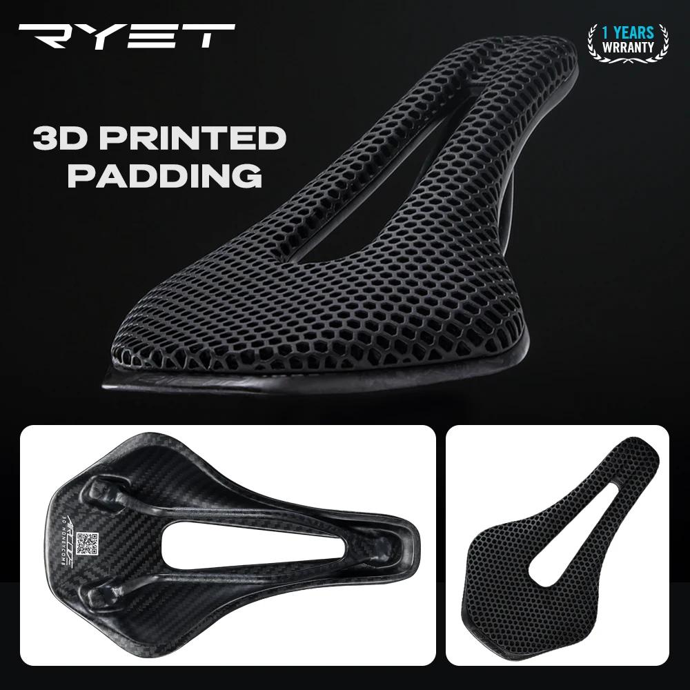 RYET 3D imprimé selle de vélo ultraléger en Fiber de carbone creux confortable respirant vtt gravier