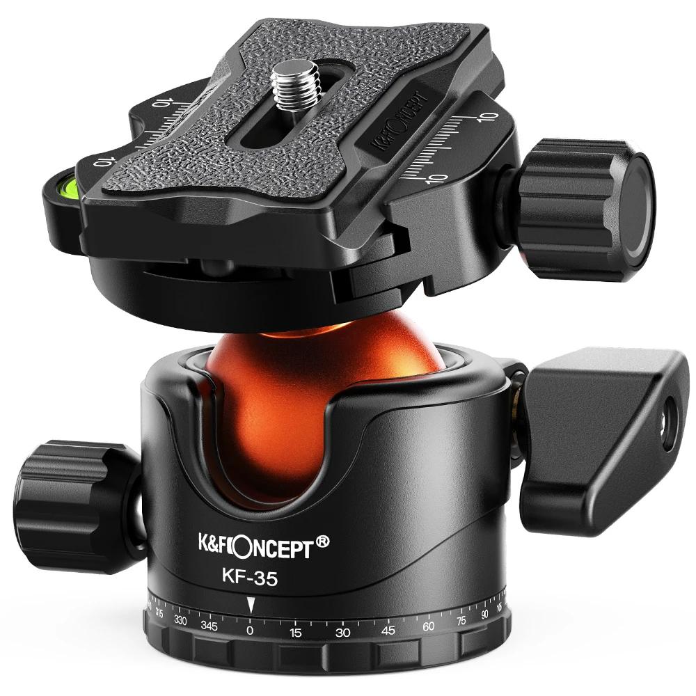 K&F CONCEPT Tête sphérique pour trépied professionnel 360 °   Rotation panoramique 1/4" à 3/8" adapt