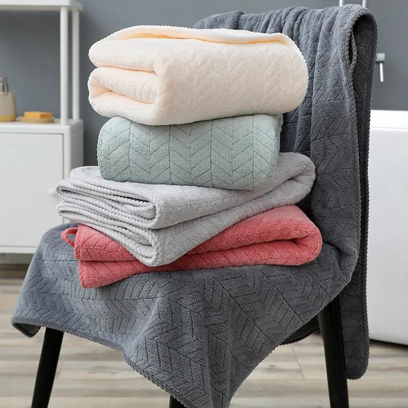 Serviette de Bain Épaisse en Velours pour Homme et Femme, Grande Absorption d'Eau, ne se Décolore pa