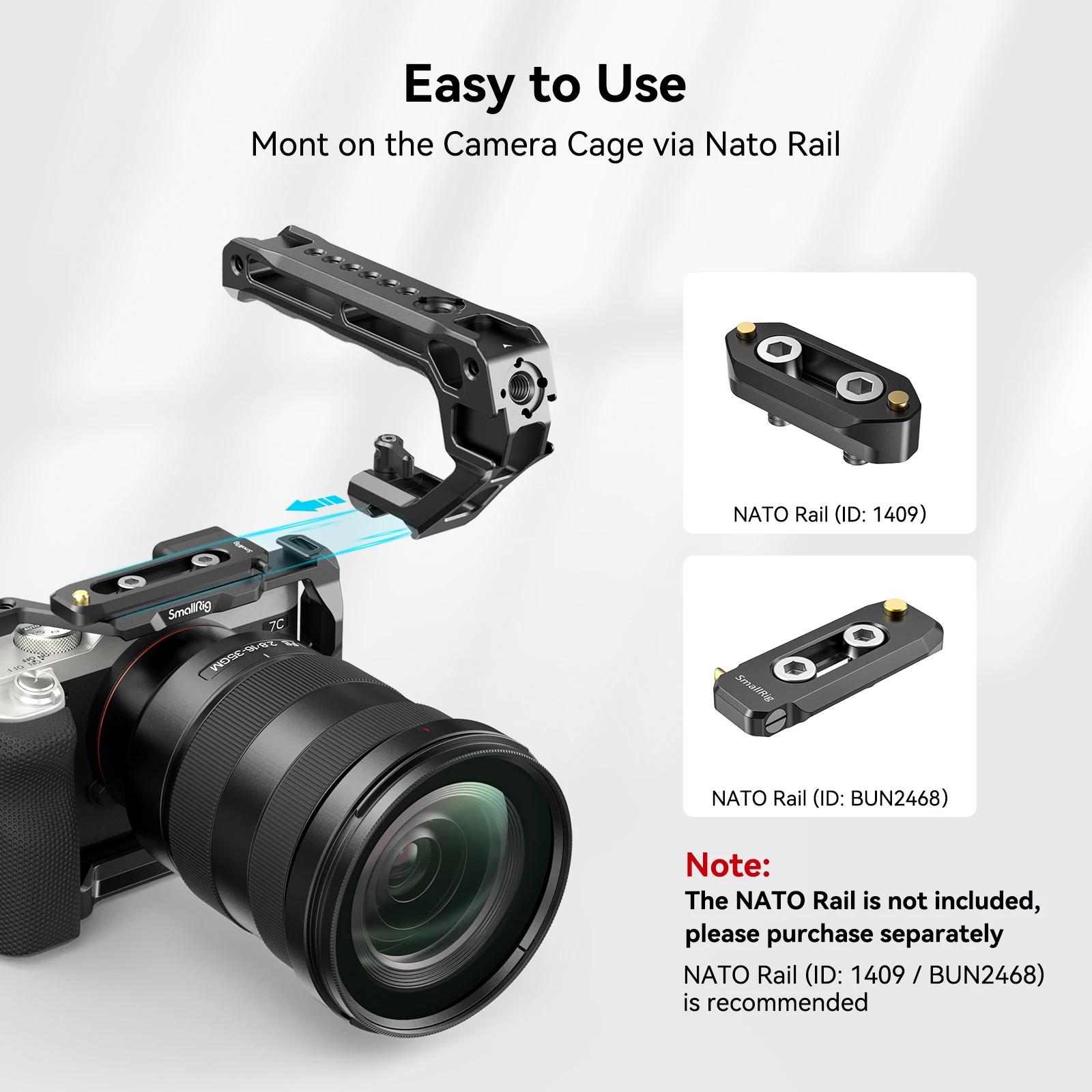 SmallRig – poignée supérieure NATO Lite pour Sony, Canon, Nikon, Cage pour appareil photo DSLR, avec