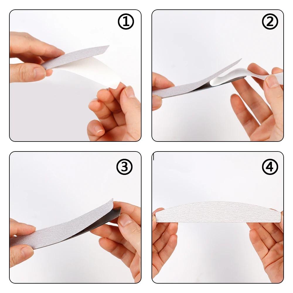 Ensemble de limes à ongles papier de verre de remplacement avec poignée en métal limes à ongles grai