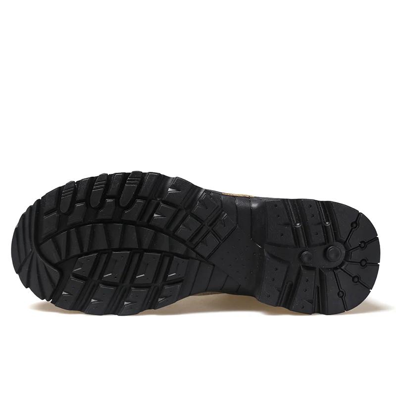 HUMTTO – baskets de randonnée imperméables en cuir pour hommes, chaussures de chasse, d'extérieur, d