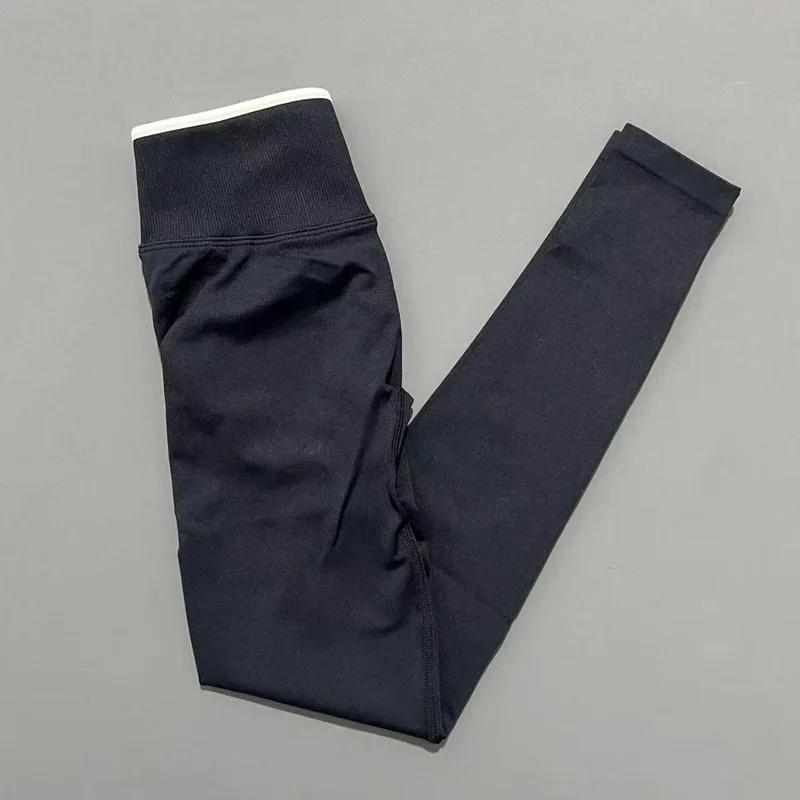 Leggings de yoga taille haute sans couture pour femme, effet ventre plat, extensibles, doux, confort