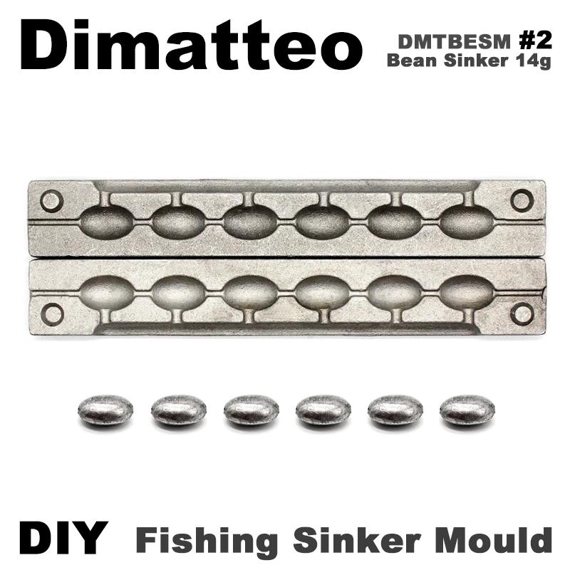 Dimatteo bricolage moule de plomb de haricot de pêche DMTBESM/ # 2 Plombs de Haricots 14g 6 Cavités