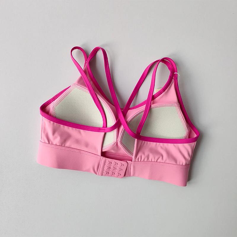 Femmes Sport soutien-gorge haut Push Up Fitness fixe avec coussinet Yoga soutien-gorge sous-vêtement