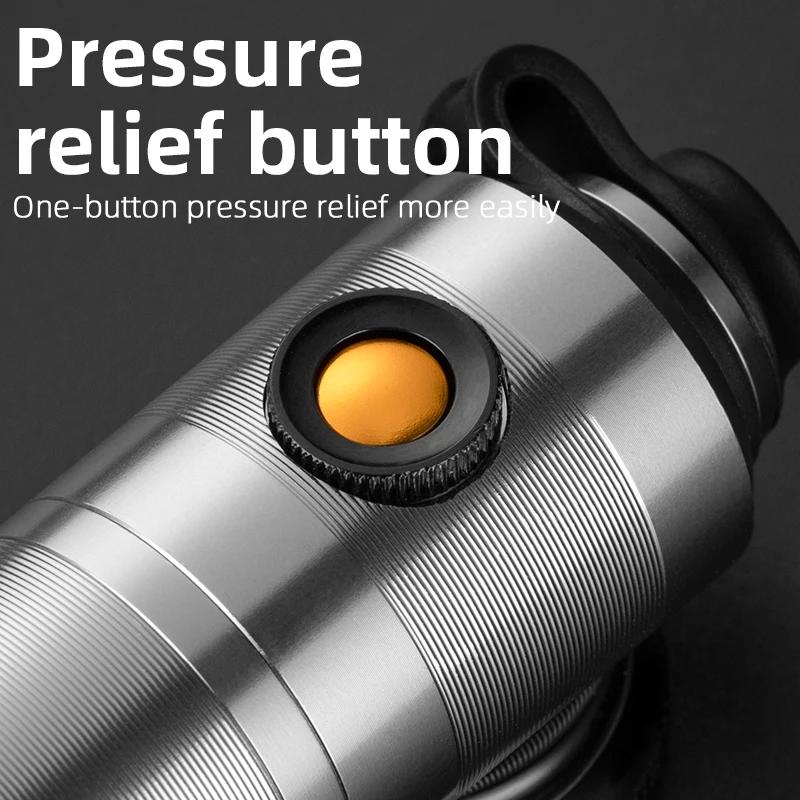 ROCKBROS 160psi pompe à vélo baromètre de pression d'air gonfleur de vélo en alliage d'aluminium vtt