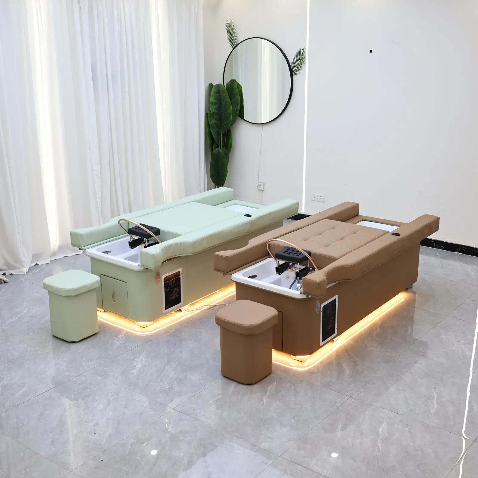 XinSheng 2025 Table de massage et lit de shampoing électrique – Station de salon tout-en-un avec fum