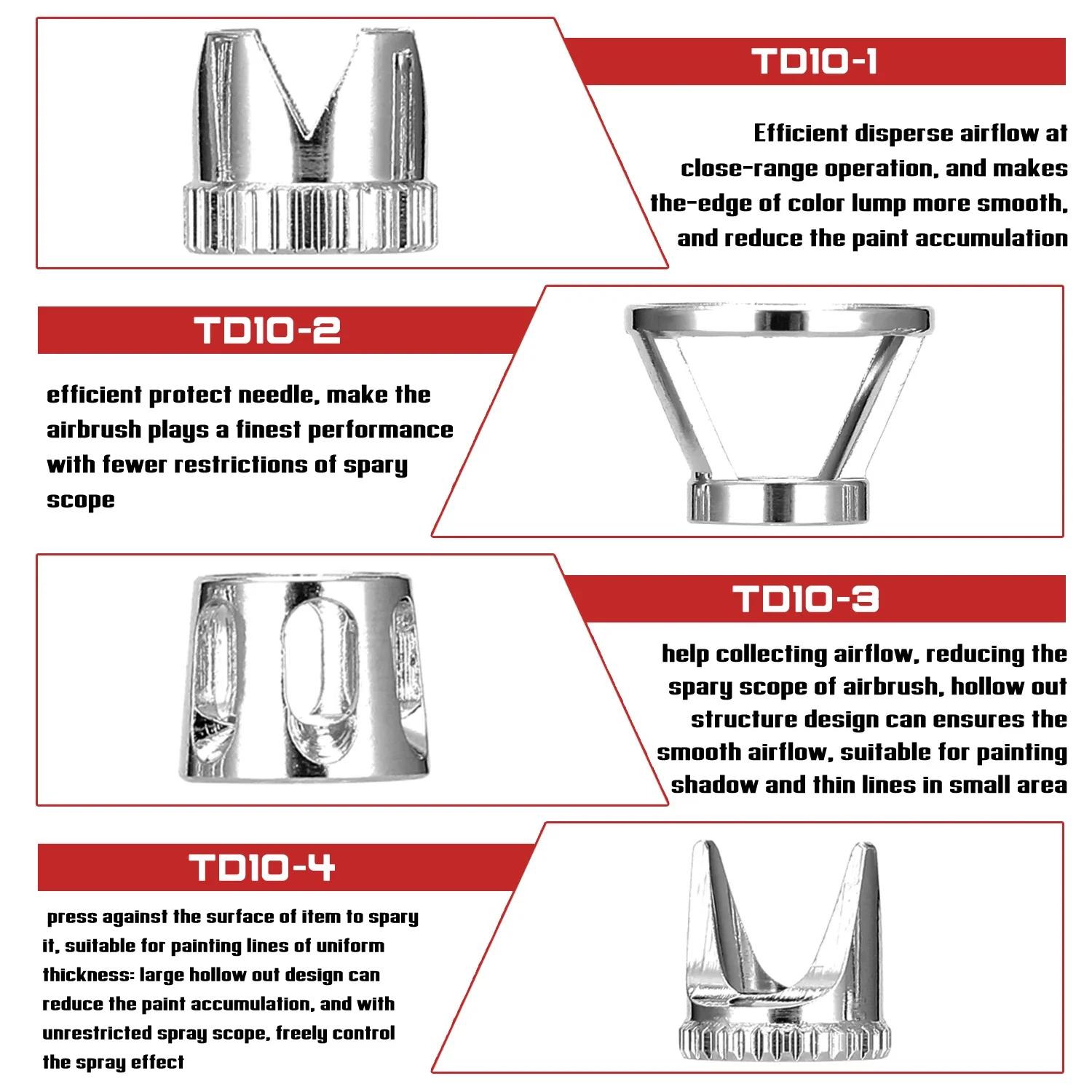 Kit d'accessoires pour capuchon de couvercle d'aérographe, couronne/Tomahawk/condensage creux/forme 