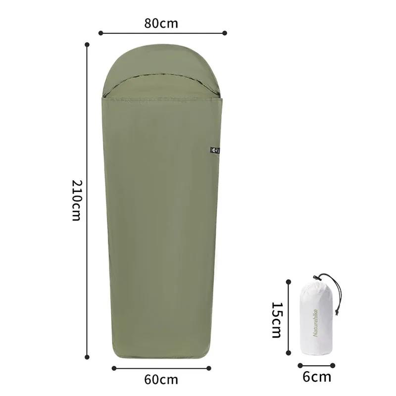 Natureifa-Juste de sac de couchage simple ultralégère, doublure légère, draps de camping confortable