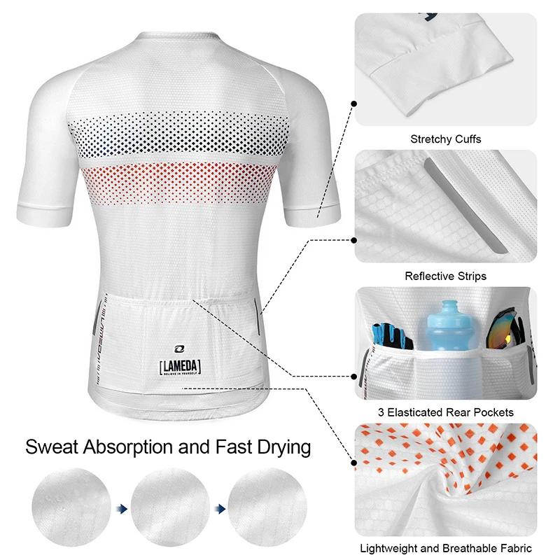 Lameda été Pro maillot de cyclisme vtt vélo vêtements respirant à manches courtes vélo chemise homme