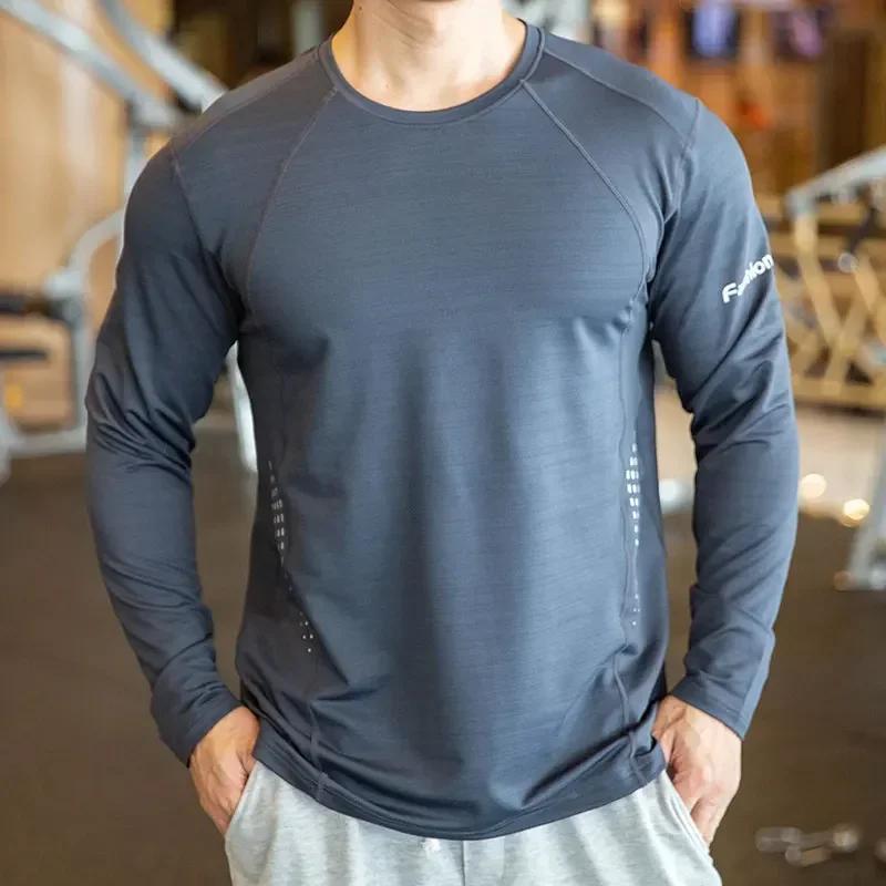 Haute qualité chemise de course hauts vêtements hommes Gym Sport t-shirt séchage rapide Compression 