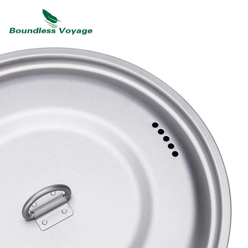 Pot de camping titane 2900ml léger - Marmite suspendue pour randonnée et trekking homme