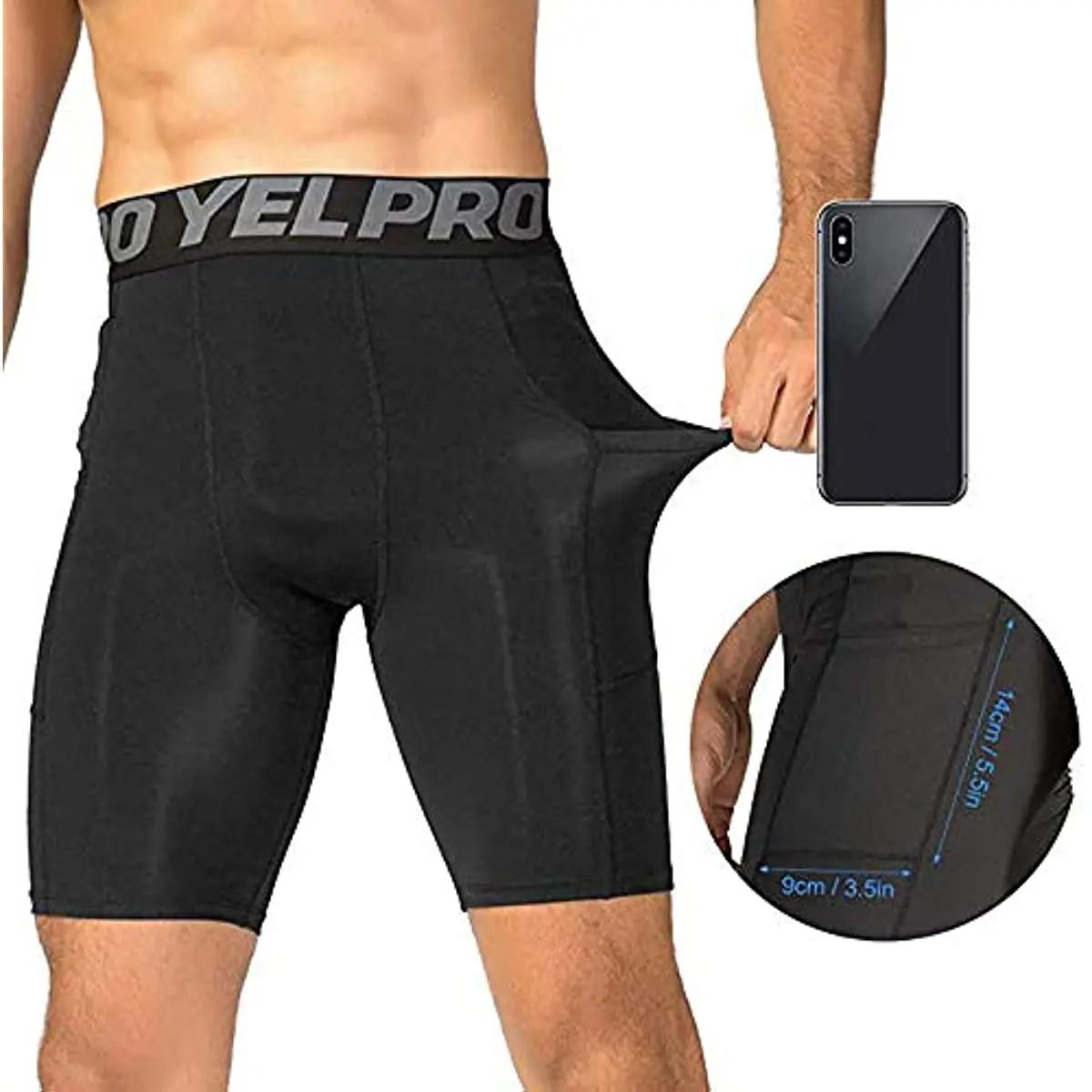 Short de Compression pour hommes, pantalon de sport à séchage rapide, Fitness, course à pied, entraî