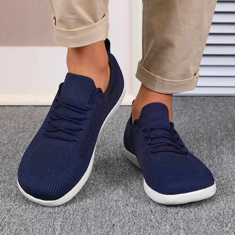Chaussures barefoot version large 2025 homme femme - Chaussures marche sport mesh respirantes été