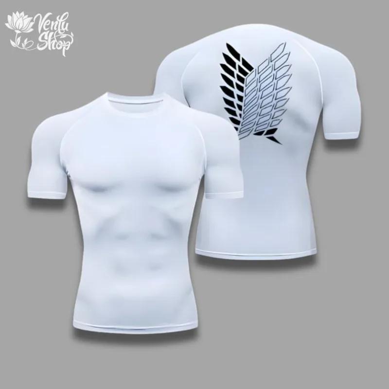 AOT, Levi Ackerman, Attack on Titan, Anime, Gym, Compresseur, Muscleshirt, Merch, Vêtements de Fitne