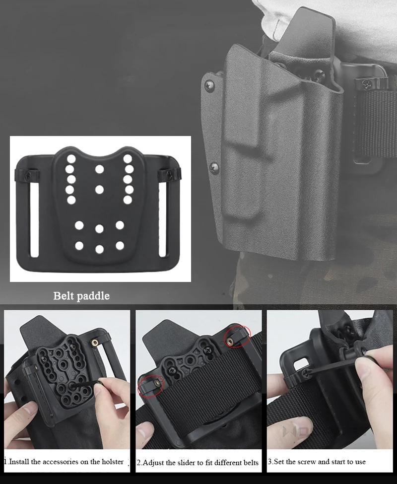 Boucle de ceinture universelle, multi-trous, adaptateur de ceinture, adapté aux étuis Kydex, adaptat
