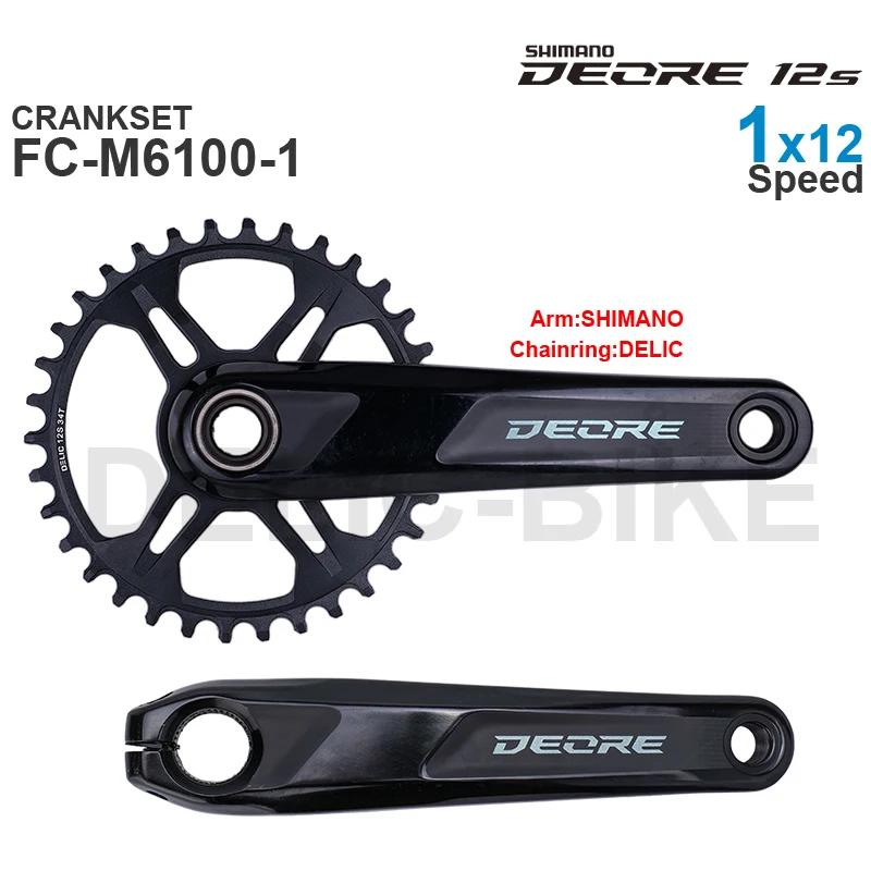 SHIMANO DEORE FC-M6100-1 FC-M6120-1 pédalier vtt avec plateau DELIC 32 34 36T 1x12 vitesses
