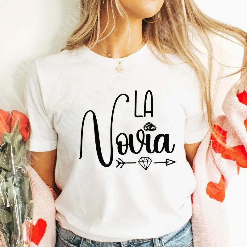Filles espagnoles Bachelorette poule fête T-Shirt équipe mariée équipe hauts femmes unique adieu T-S
