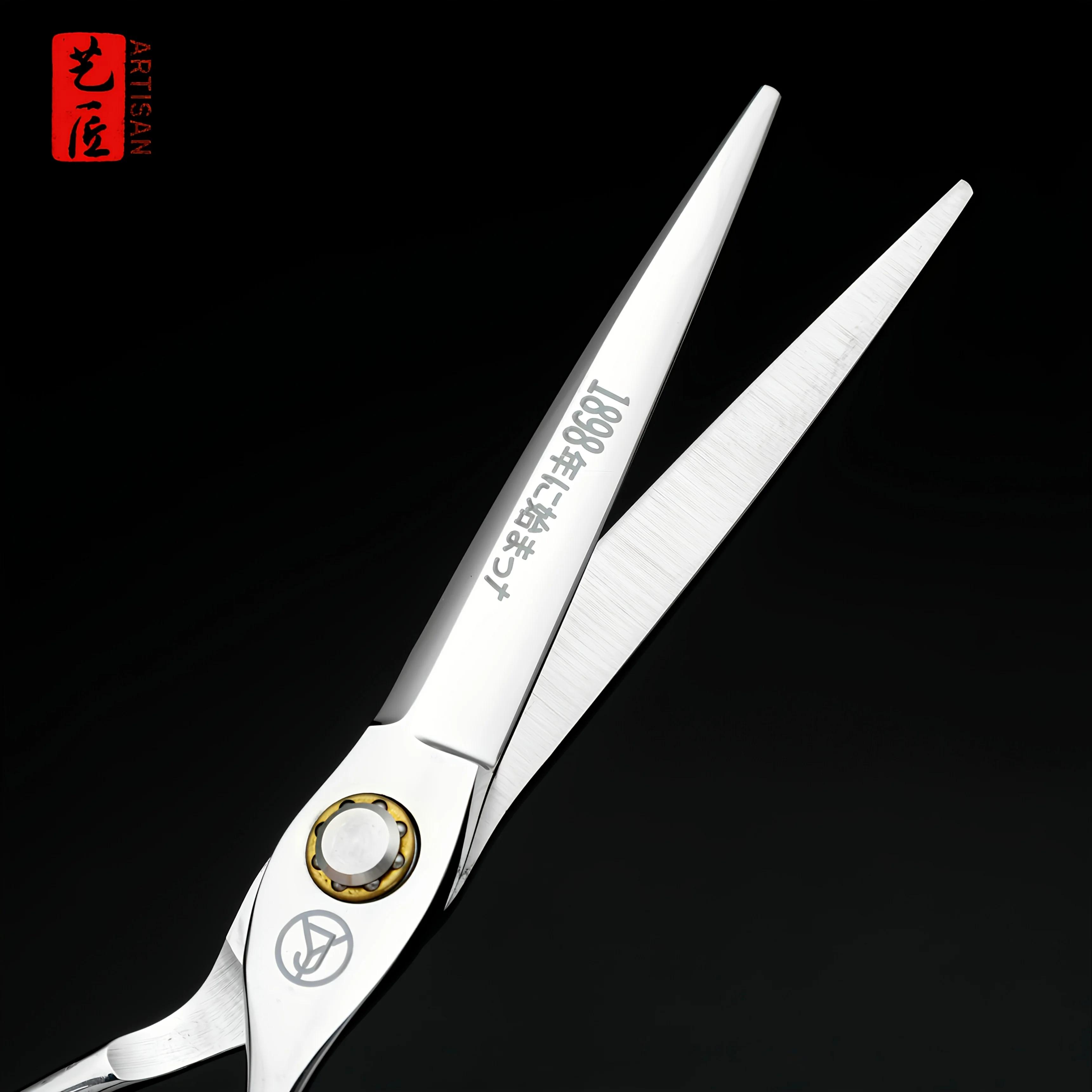 Ciseaux de coiffure professionnels en acier 40C - Fabrication de pointe, précision nano, roulements 
