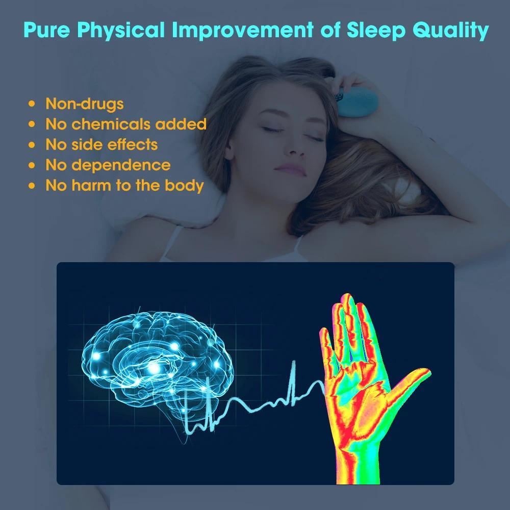 Aide au sommeil Soulagement de l'insomnie Microcourant Hypnose portable CES Stress mental Anxiété Dé