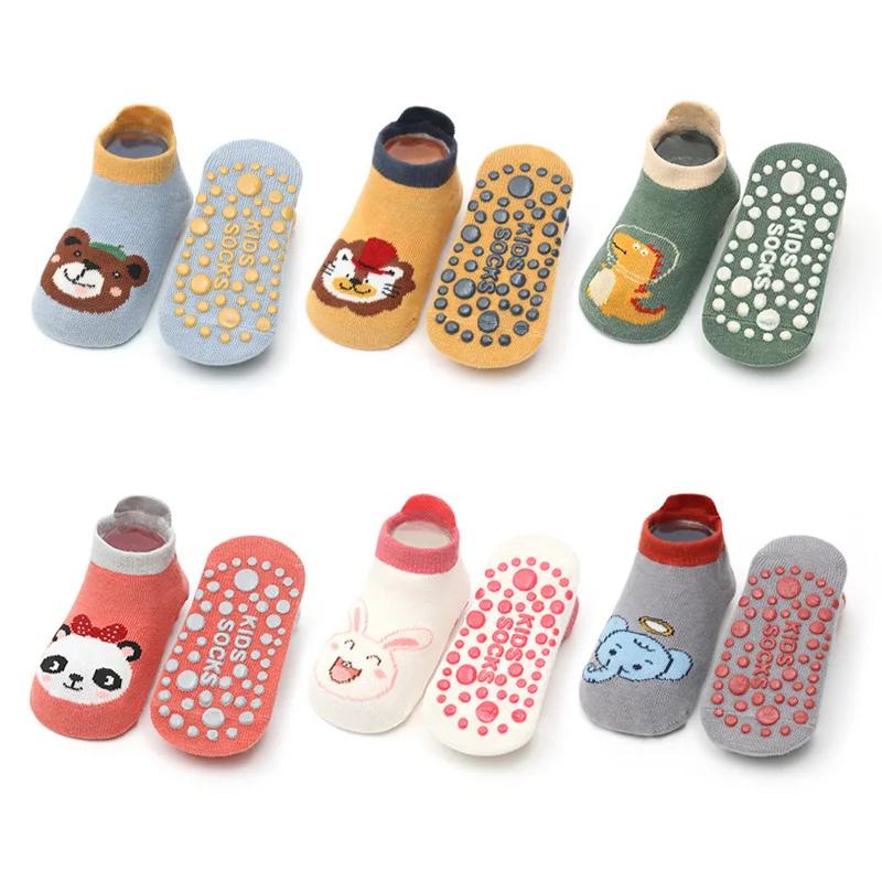6 paires de chaussettes en coton pour enfants, motif Animal de dessin animé mignon, confortables, re