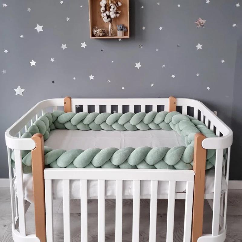 1-4 M bébé lit protecteur infantile berceau oreiller coussin tresse noeud pare-chocs berceau pare-ch