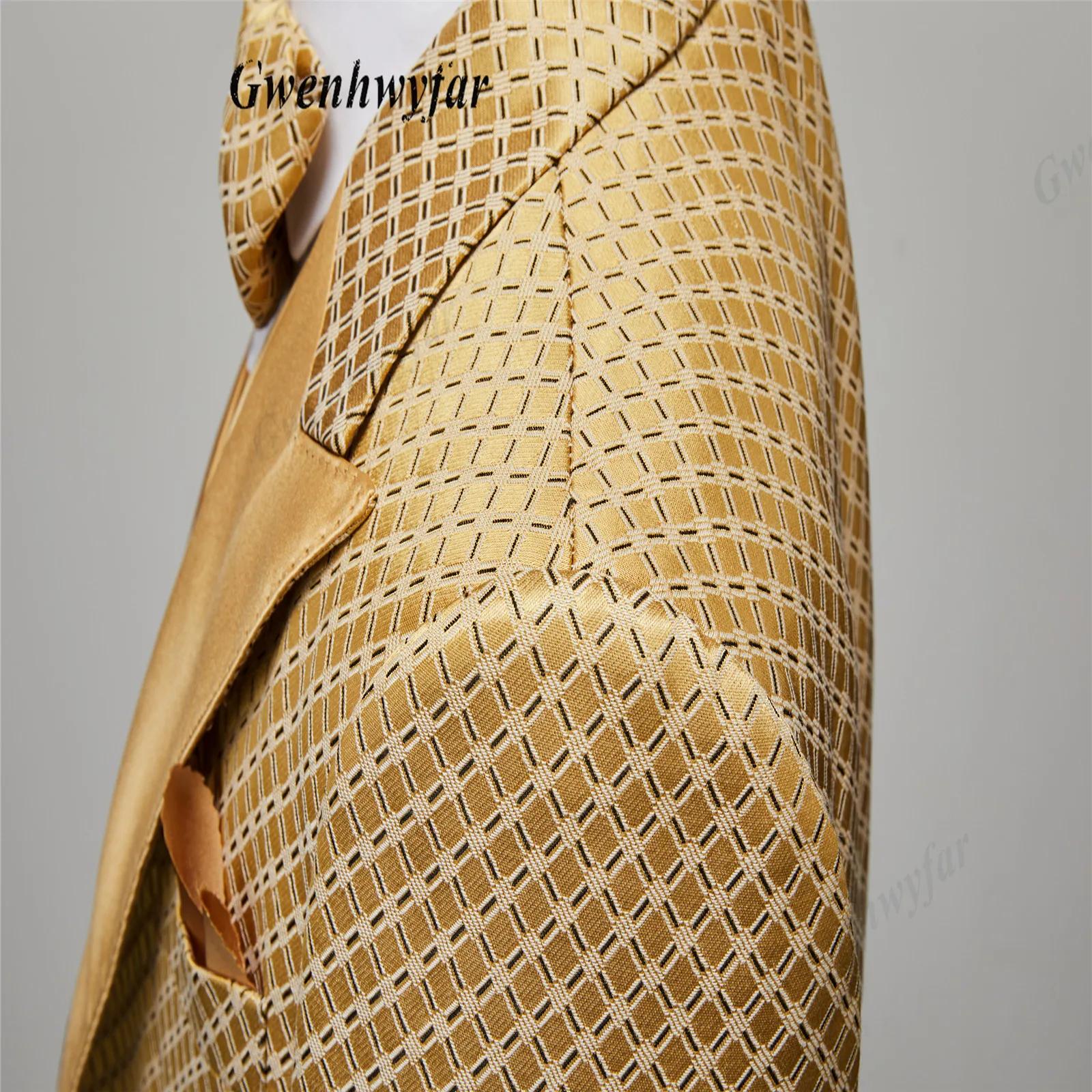Gwenhwyfar blé-or modèles costumes pour hommes 2026 automne costumes de fête comprenant plaine or re