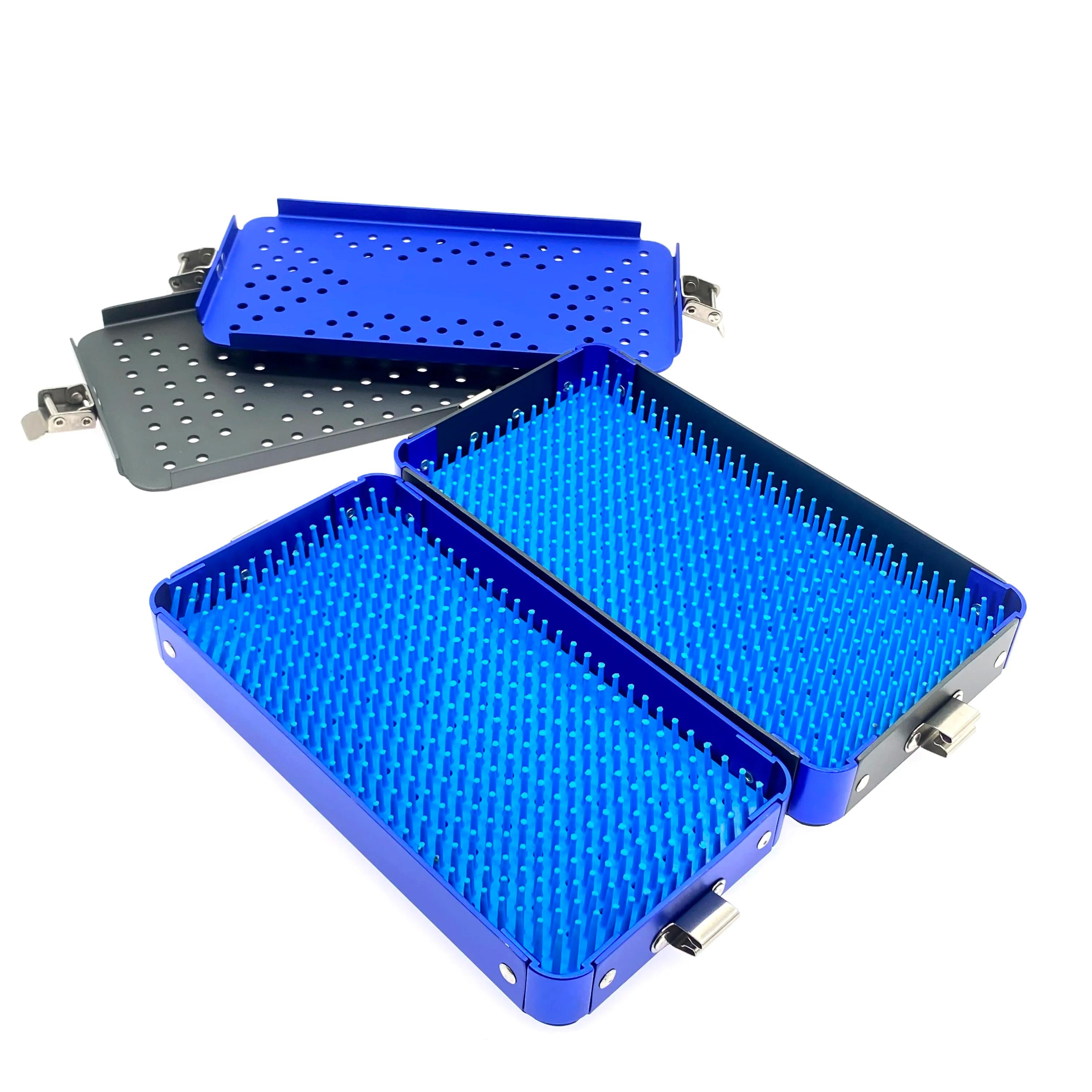 Boîte de Stérilisation avec Coussretours en Silicone, Générateur Oculaire Dentaire en Aluminium