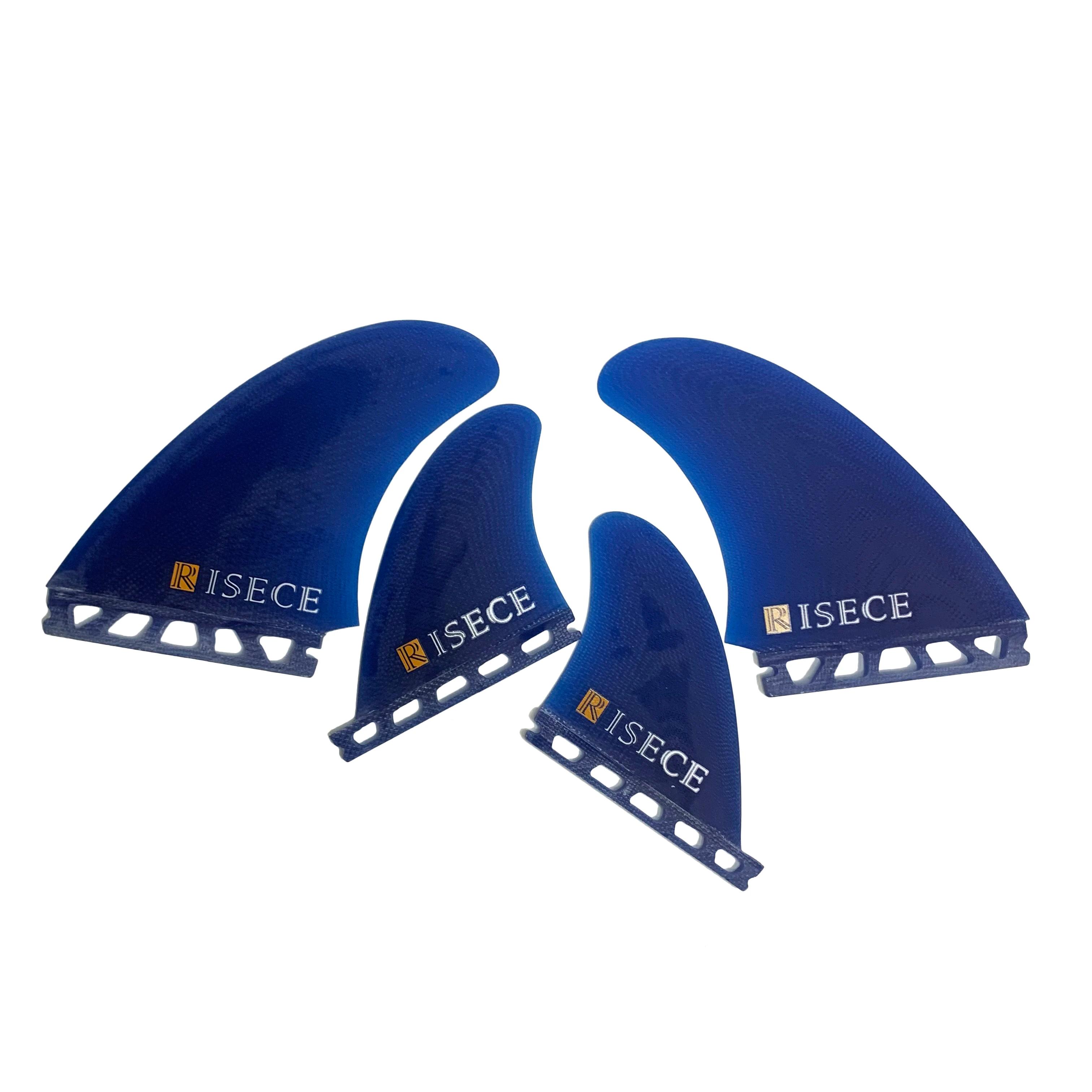 RISECE GFK ailerons de planche de surf en fibre de verre poncé brut ailerons de planche de surf Quad