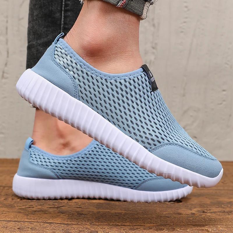 Chaussures de course en maille pour hommes et femmes, chaussures plates légères et respirantes, soup