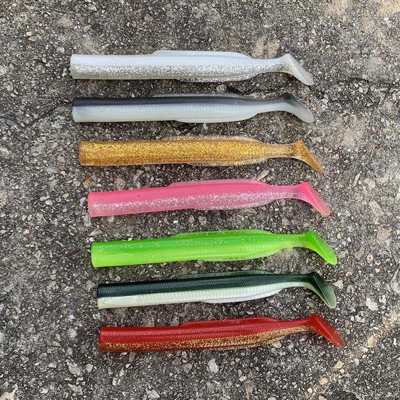 HAIMALUO heureux doux leurre de pêche queue artificielle eau salée appât de pêche Swimbait bar de me