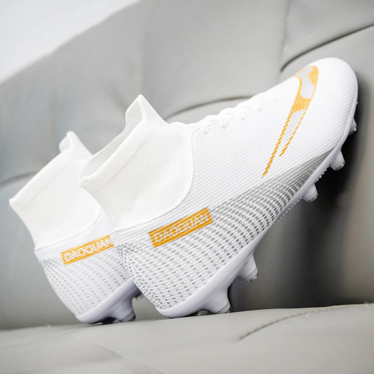 Chaussures de football montantes premium FG longues goujons et goujons courts TF, adaptées aux homme