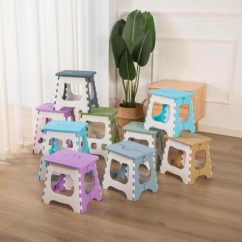 Tabouret pliant en plastique épais, Mini chaise d'extérieur Portable pour enfants et adultes, Train 
