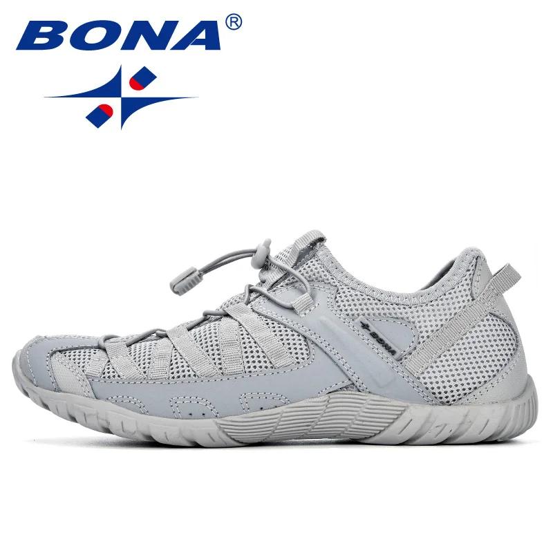 BONA-Chaussures de course en maille confortable pour hommes, baskets d'athlétisme à lacets, de joggi
