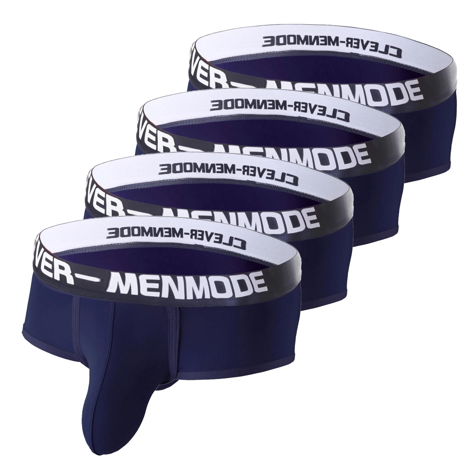 Pack de 4 boxeurs de Sport pour hommes, sous-vêtements athlétiques, poche bombée, sous-vêtements d'e