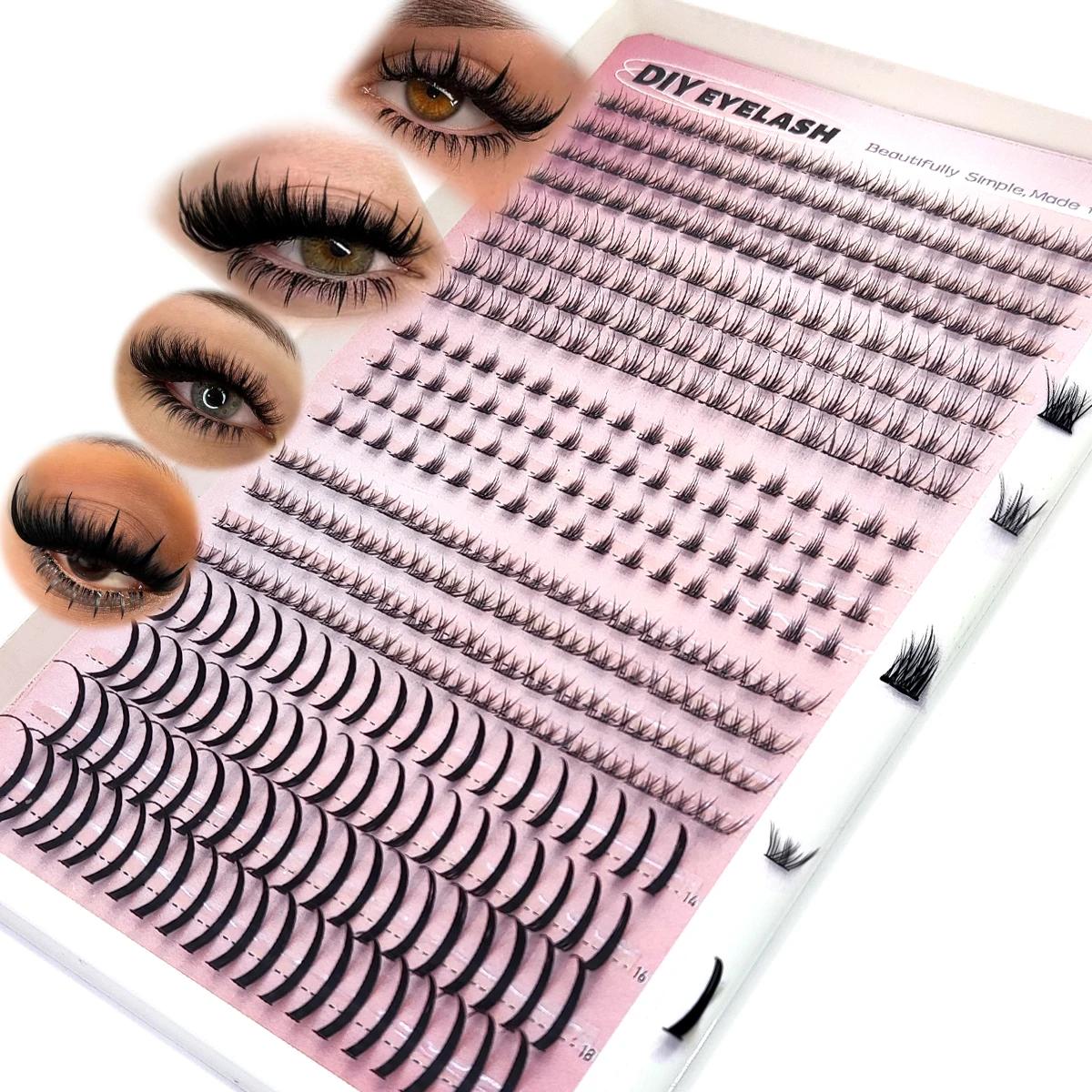 20 rangées de cils inférieurs et grappes de cils pointues grappes de cils simples grappes de cils po