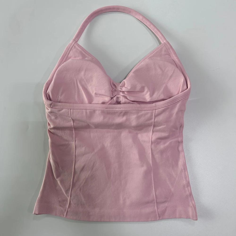 Sans Logo palangre haut à bretelles femmes sans couture débardeurs de Yoga soutien-gorge intégré fro