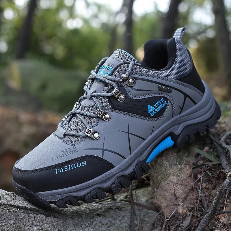 Chaussures pour hommes 2025 nouveaux hommes baskets en cuir imperméable alpinisme Camping randonnée 