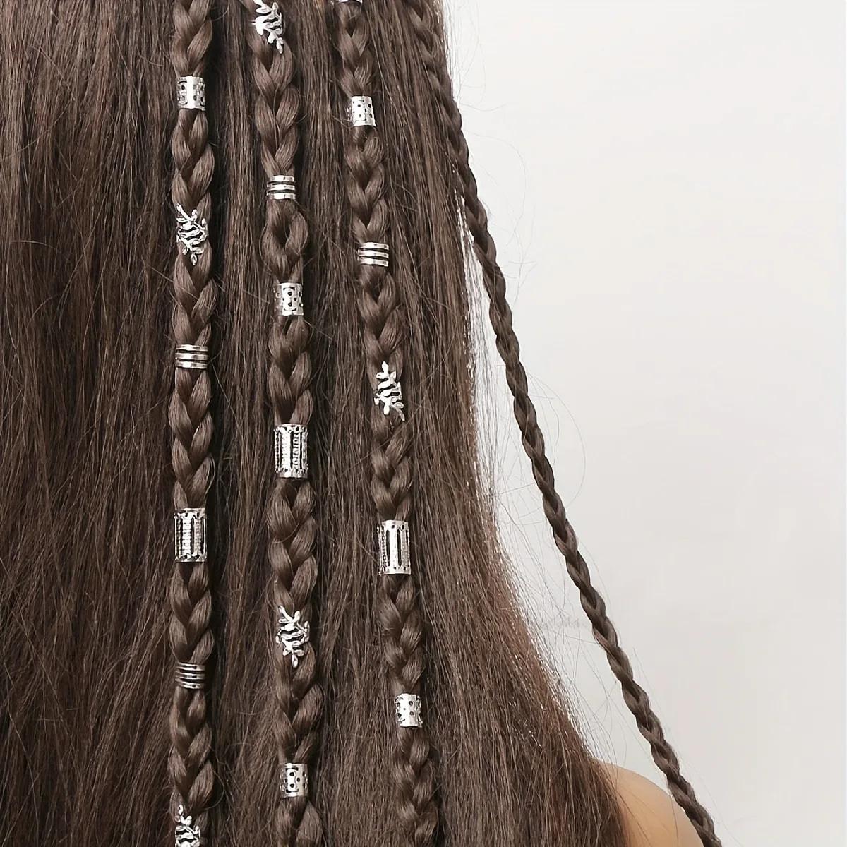 Anneaux de cheveux ajourés élégants pour femmes et filles, accessoires de cheveux DIY, bijoux de che